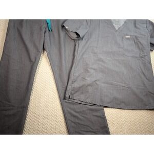 FIGS Technical Collection Gray Scrub Set Medical Uniform Women's Medium Set